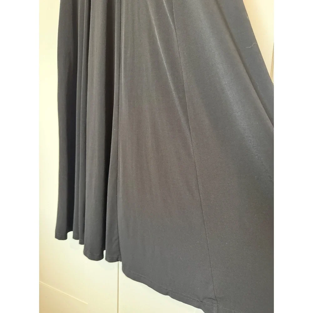 Michael Kors Black Jersey Grommet Maxi Dress Stretch Slim Fit Edgy Sleeveless S
